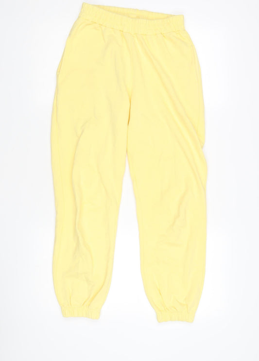 New Look Women's Yellow Jogger Trousers Size 8 Petite