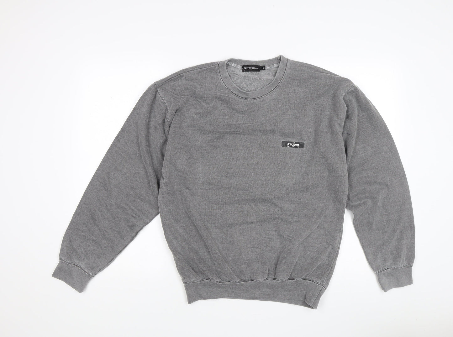 PrettyLittleThing Women’s Grey Knit Pullover Sweatshirt Size S