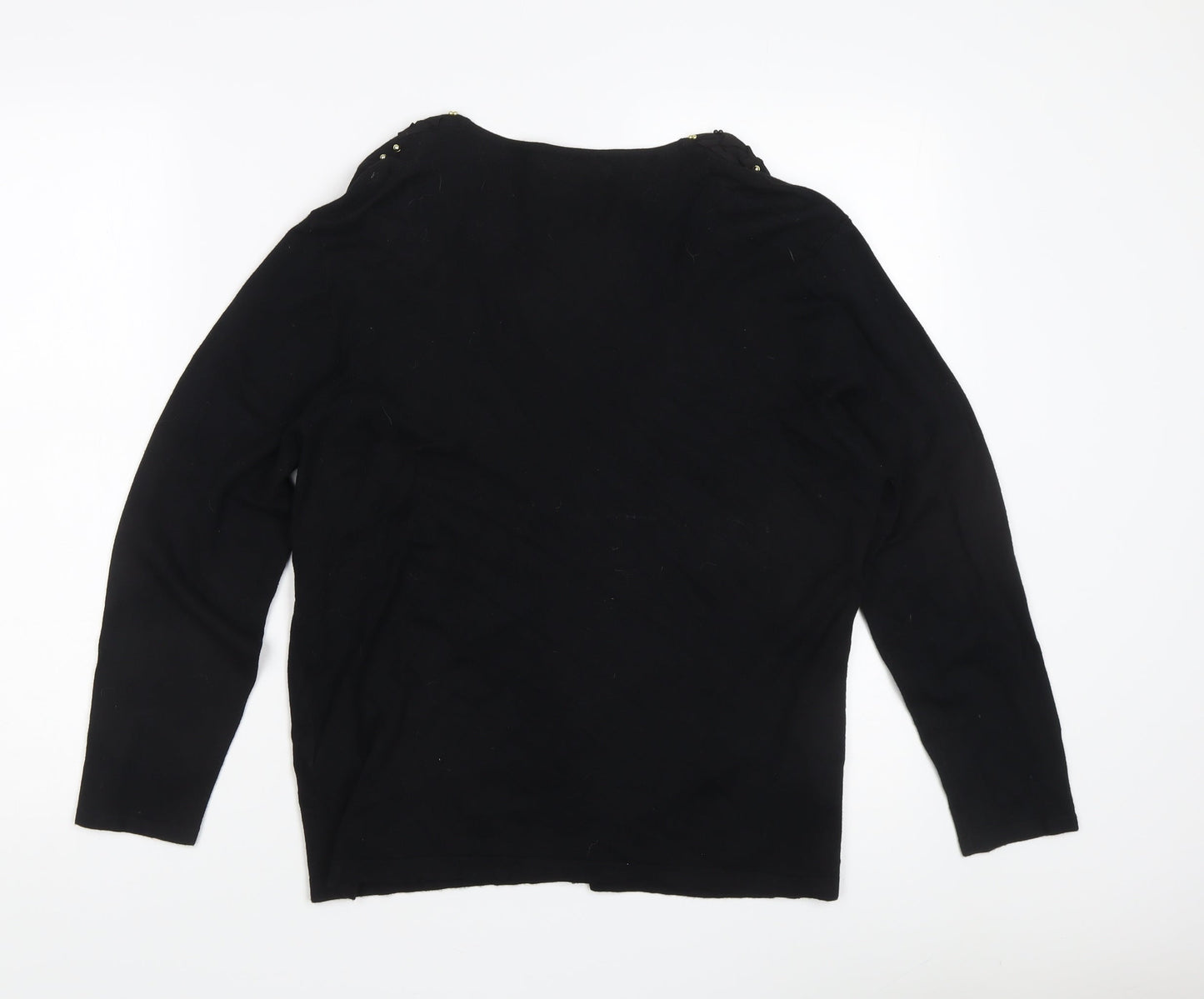 Frank Saul Women's Black Studded Cardigan M