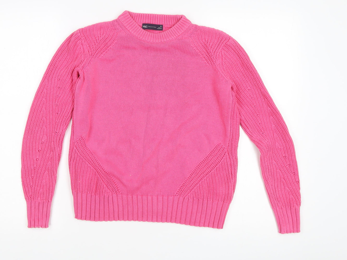 Womens UK Size XS Marks and Spencer Pink Pullover Jumper