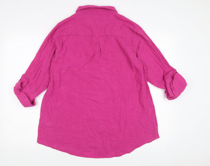 Womens UK Size L Mitzy Pink  Button-Up