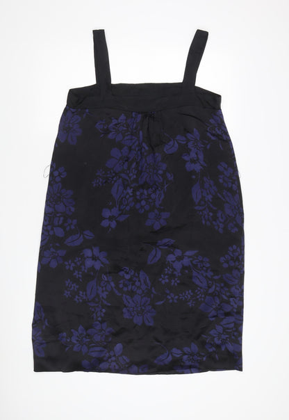 Jigsaw Women's Black Silk Floral Pencil Dress