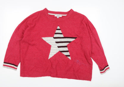 Womens UK Size L NEXT Red Jumper Jumper