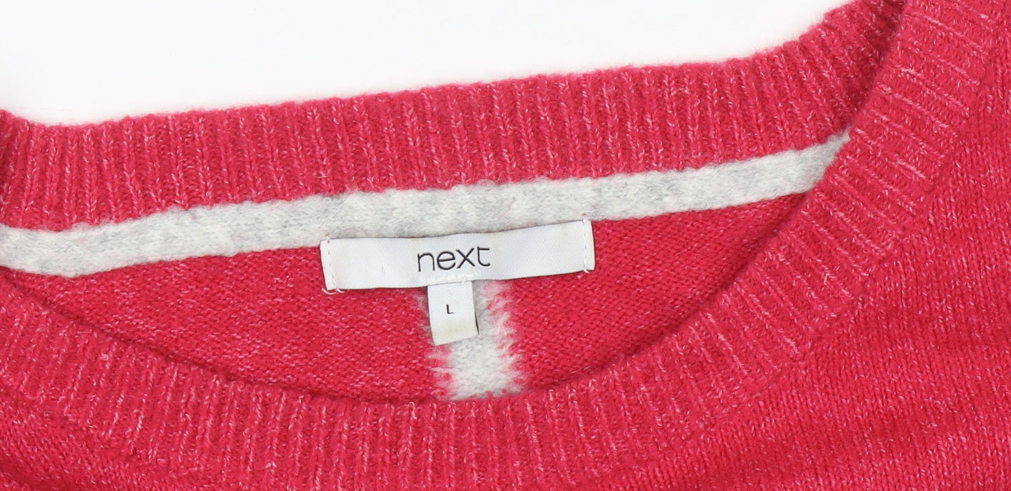 Womens UK Size L NEXT Red Jumper Jumper