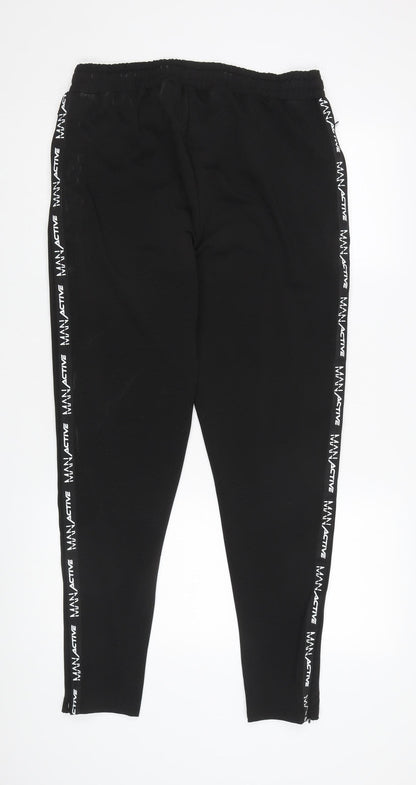 MAN Active Men's Black Joggers L - Athletic Fit