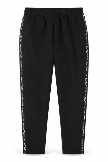 Mens UK Size L MAN Active Athletic Fit Jogger Black Trousers