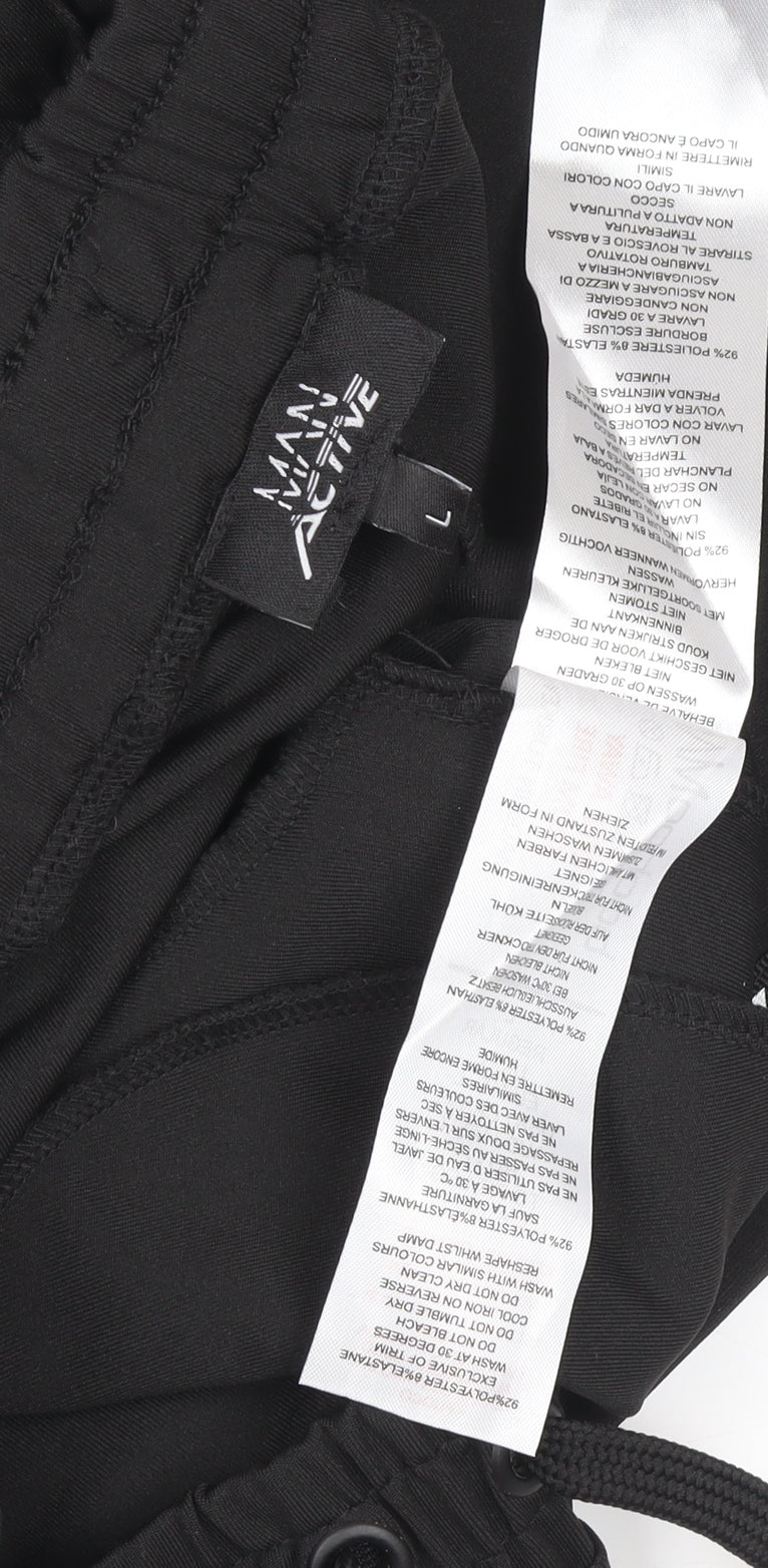 MAN Active Men's Black Joggers L - Athletic Fit