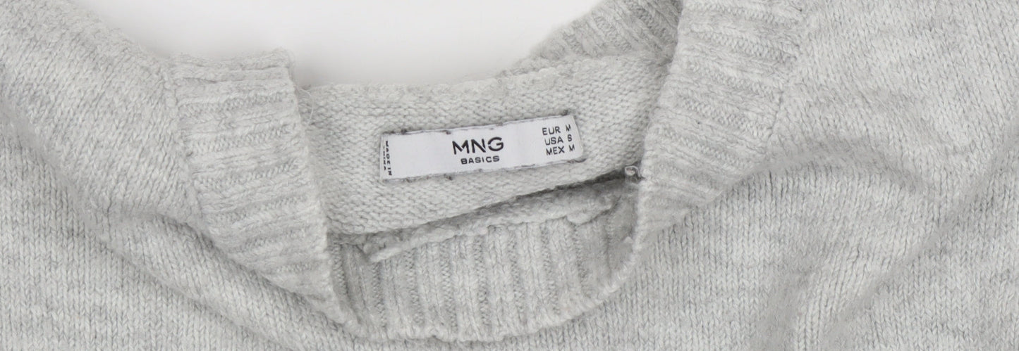 Womens UK Size 12 MNG Basics Grey Pullover Jumper