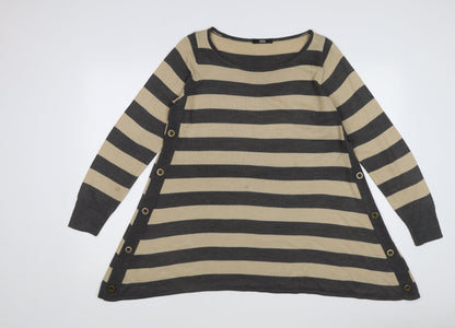 Womens UK Size 10 Marks and Spencer Beige Tunic Jumper