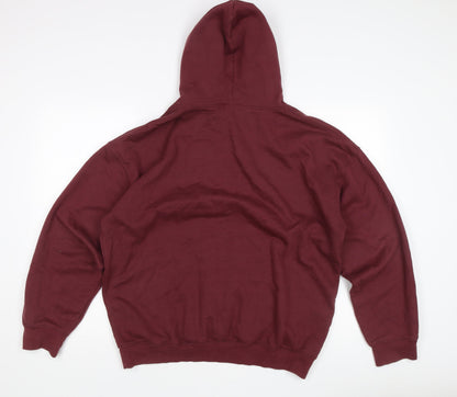 PrettyLittleThing Women's Red Pullover Hoodie L