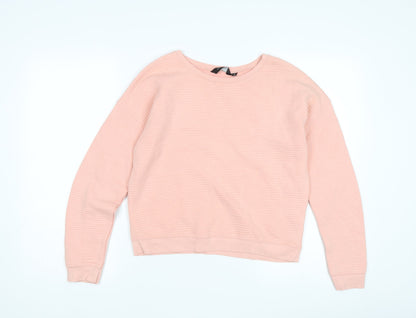 New Look Women's Pink Pullover Sweatshirt Size 10