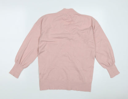 Womens UK Size 12 Roman Pink Pullover Jumper