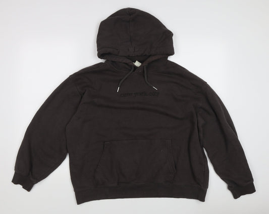 H&M Black Unisex Pullover Hoodie, Size M, All Seasons