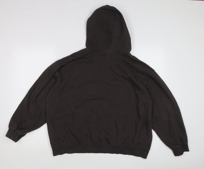 H&M Black Unisex Pullover Hoodie, Size M, All Seasons