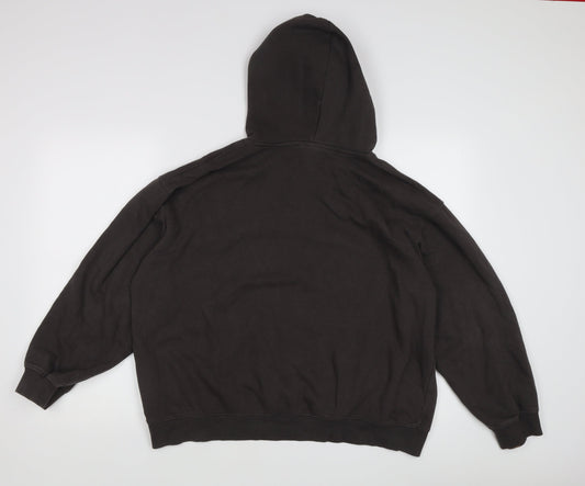 H&M Black Unisex Pullover Hoodie, Size M, All Seasons