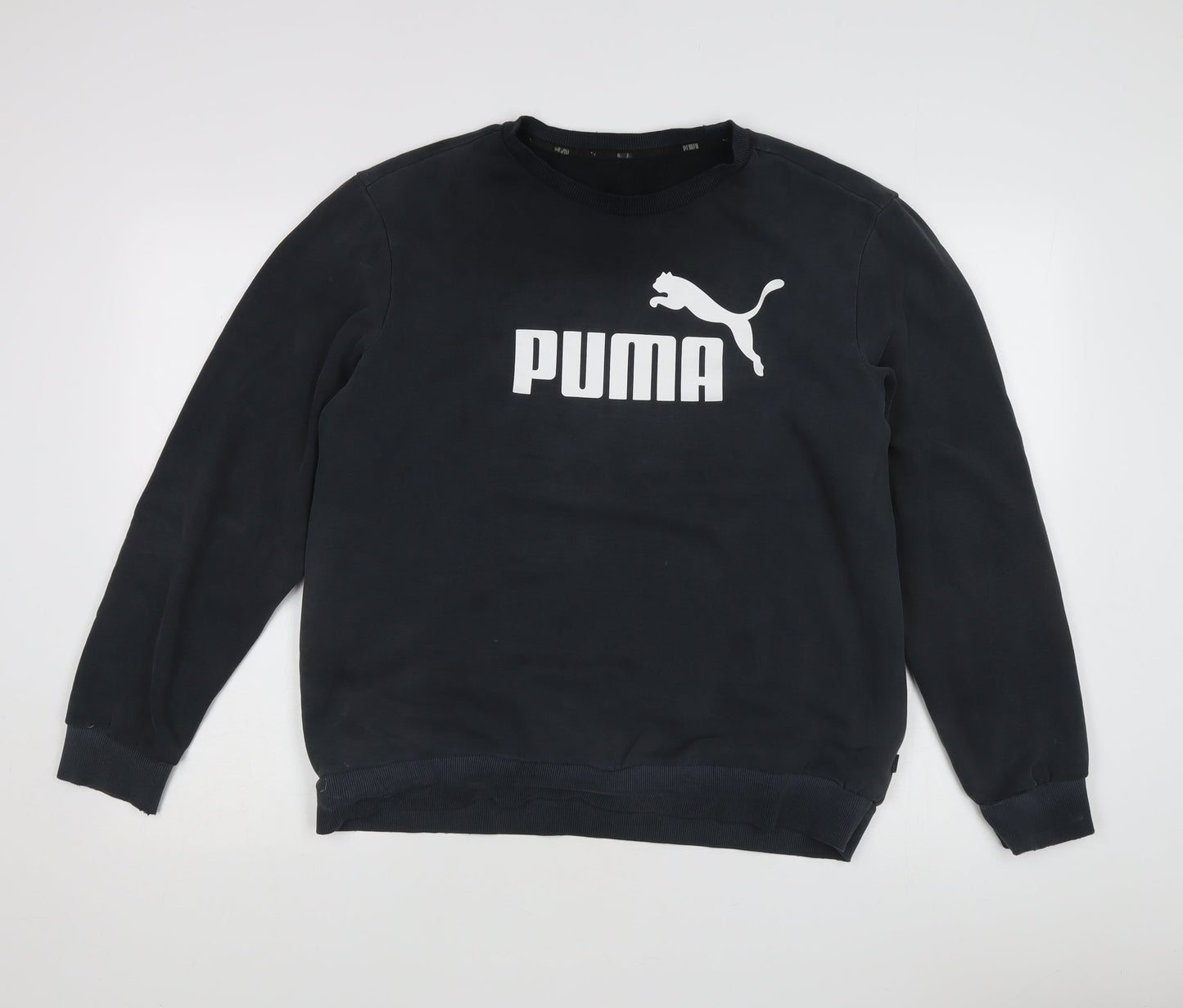 Mens UK Size M PUMA Black Pullover Sweatshirt