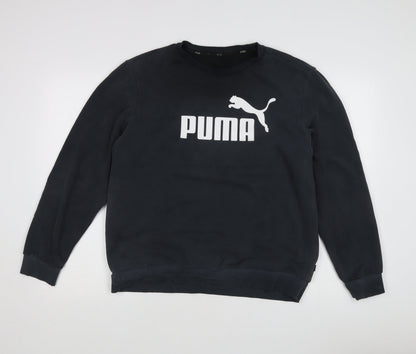 Mens UK Size M PUMA Black Pullover Sweatshirt