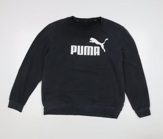 Mens UK Size M PUMA Black Pullover Sweatshirt