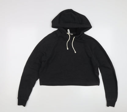H&M Women's Black Hoodie Pullover, Size S, Casual Wear