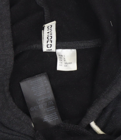 H&M Women's Black Hoodie Pullover, Size S, Casual Wear