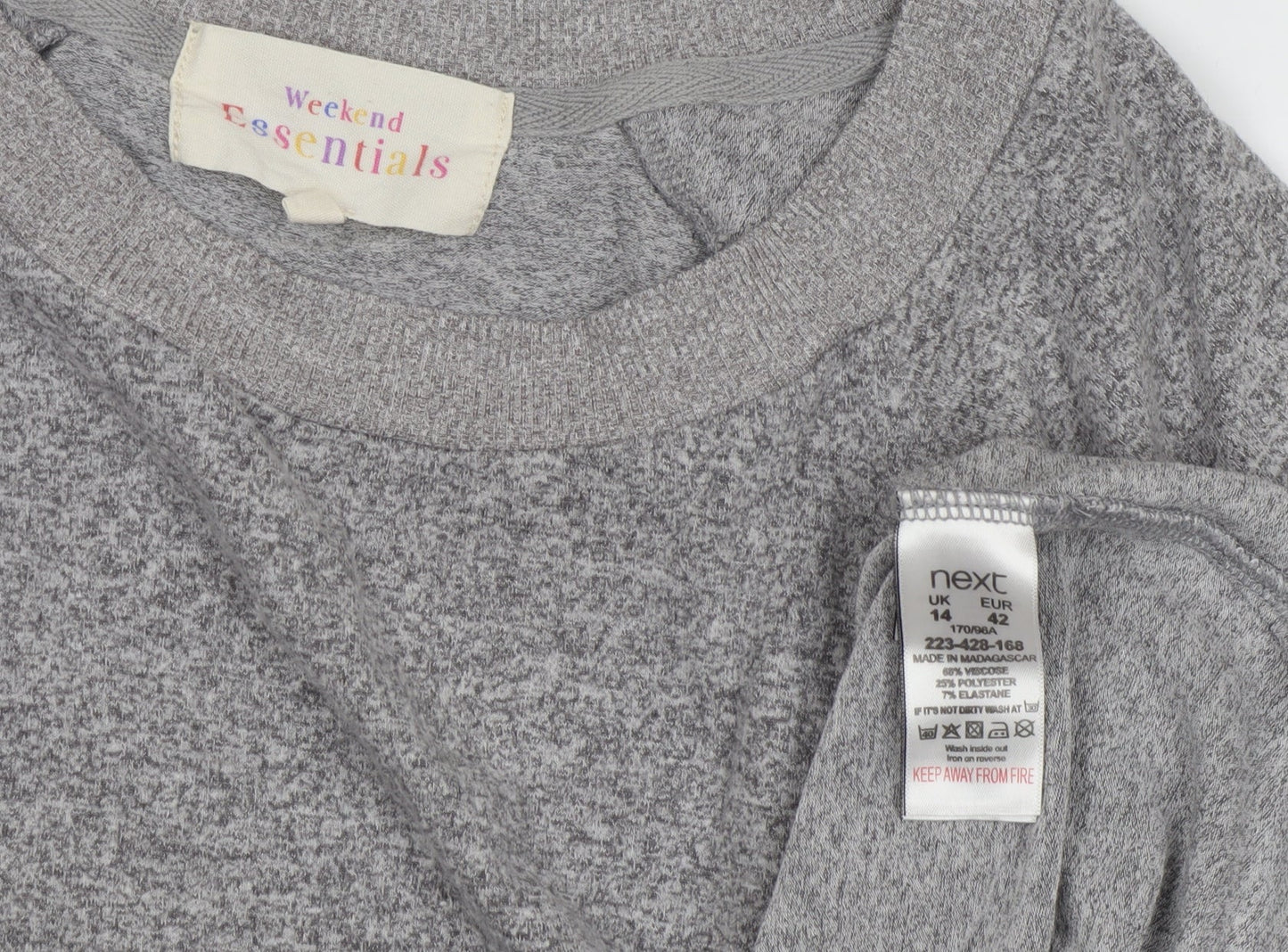 Next Grey Womens Pullover Sweatshirt Size 14