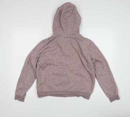 Womens UK Size M H&M Basics Pink Full Zip Hoodie