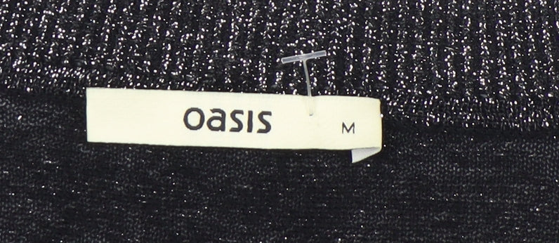 Womens UK Size M Oasis Black Pullover Jumper