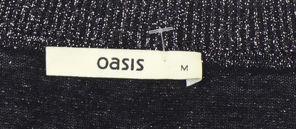 Womens UK Size M Oasis Black Pullover Jumper