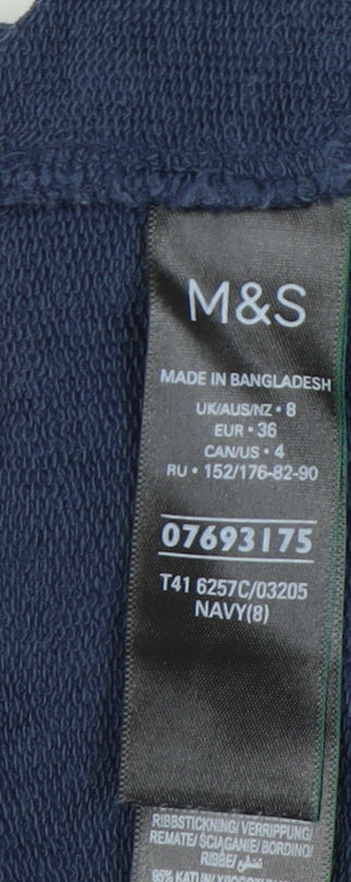 Womens UK Size 8 Marks and Spencer Blue Pullover Hoodie