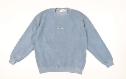Topman Blue Men's Small Graphic Pullover Sweatshirt