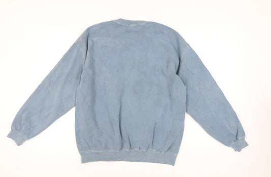 Topman Blue Men's Small Graphic Pullover Sweatshirt