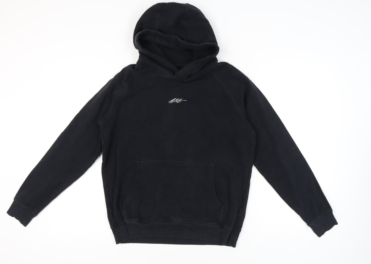 Next Boys Black Pullover Hoodie XL - Hooded Fleece with Logo