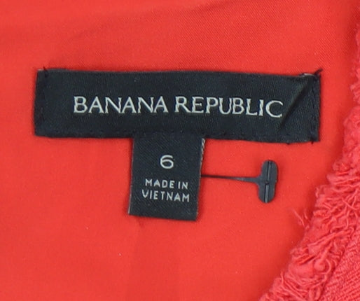 Banana Republic Women's Red Sheath Dress Size 6