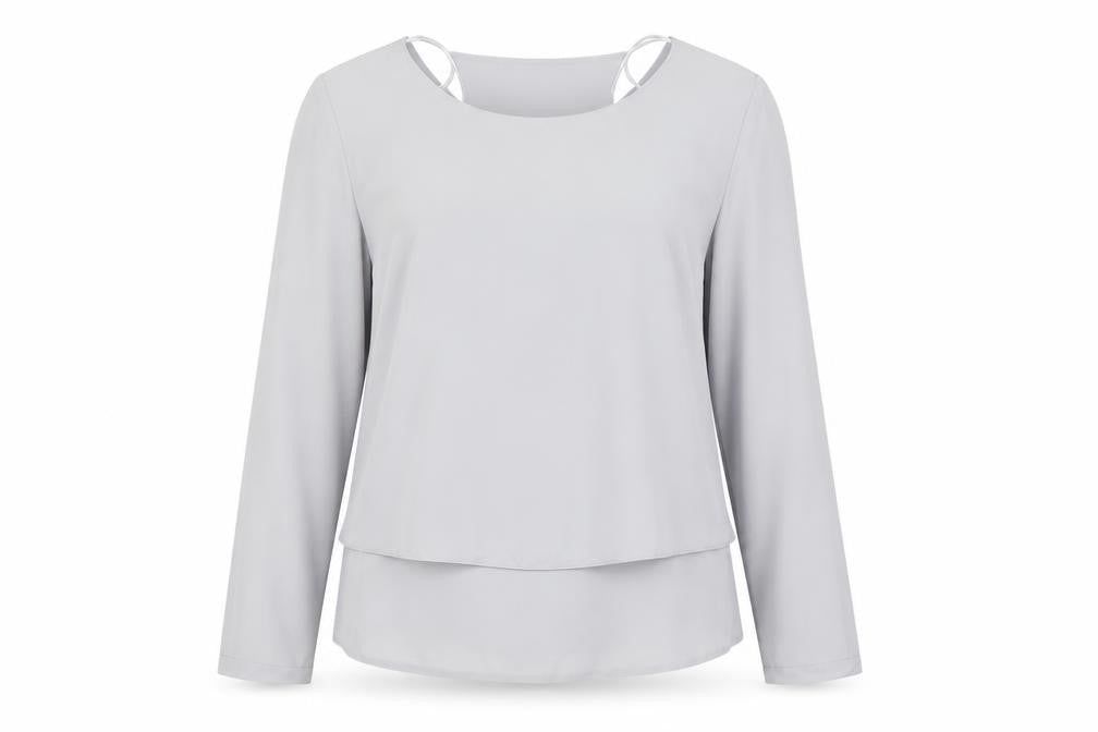 Womens UK Size 10 F&F Grey Basic Blouse