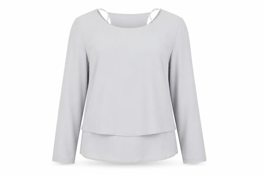 Womens UK Size 10 F&F Grey Basic Blouse