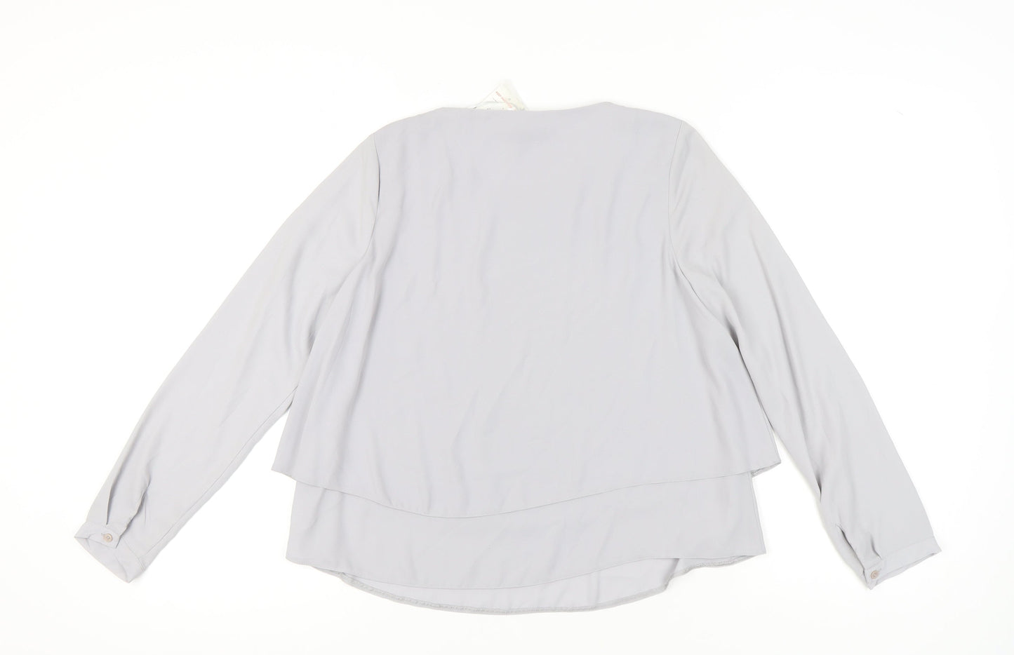 F&F Women's Grey Long Sleeve Blouse Size 10