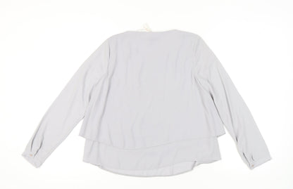 F&F Women's Grey Long Sleeve Blouse Size 10