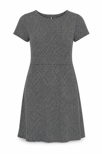 BHS Women's Black Geometric Size 16 Casual Dress