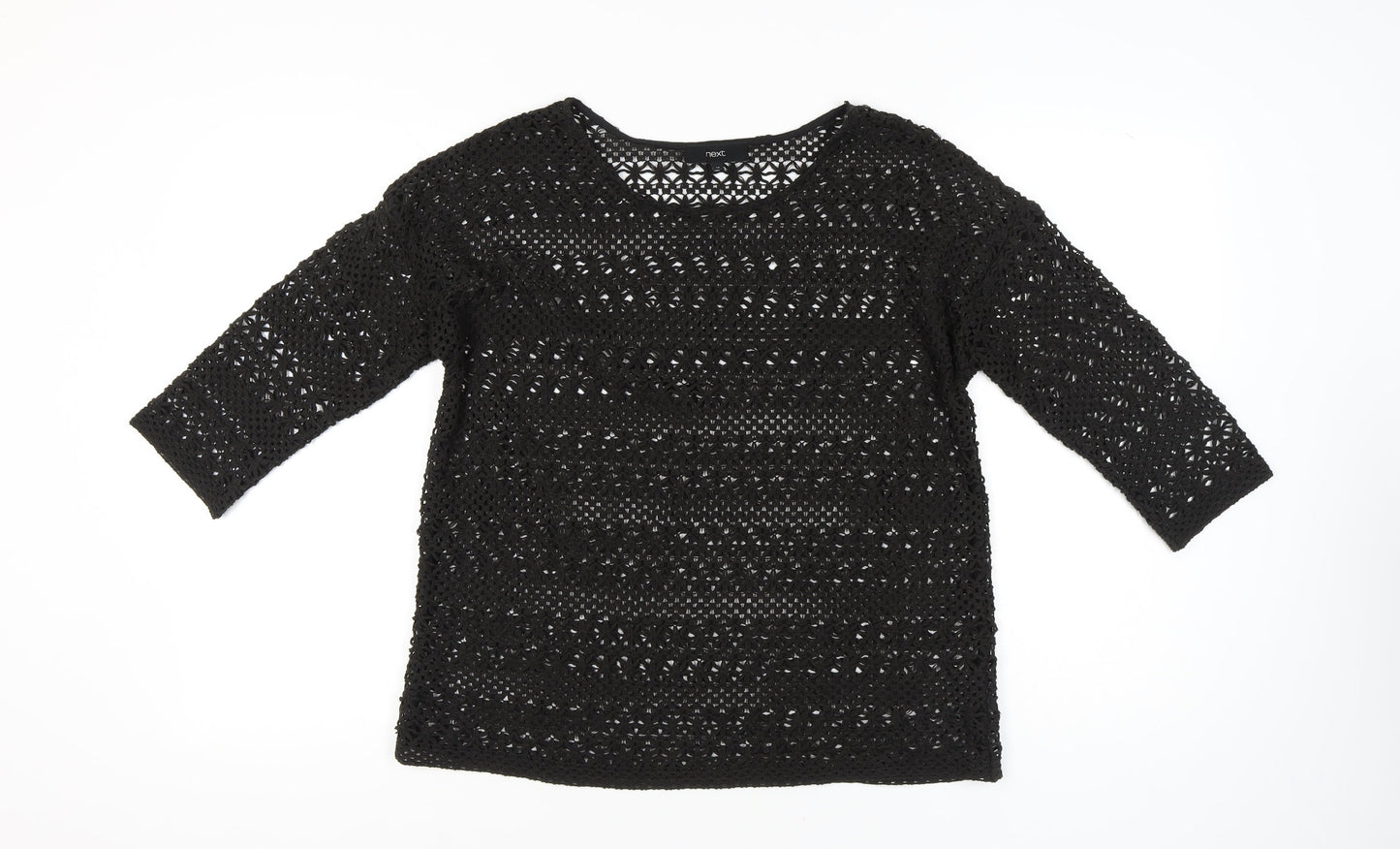 Womens UK Size 14 NEXT Black Basic Blouse