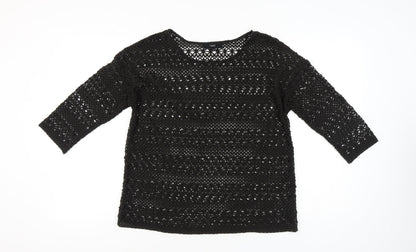 Womens UK Size 14 NEXT Black Basic Blouse