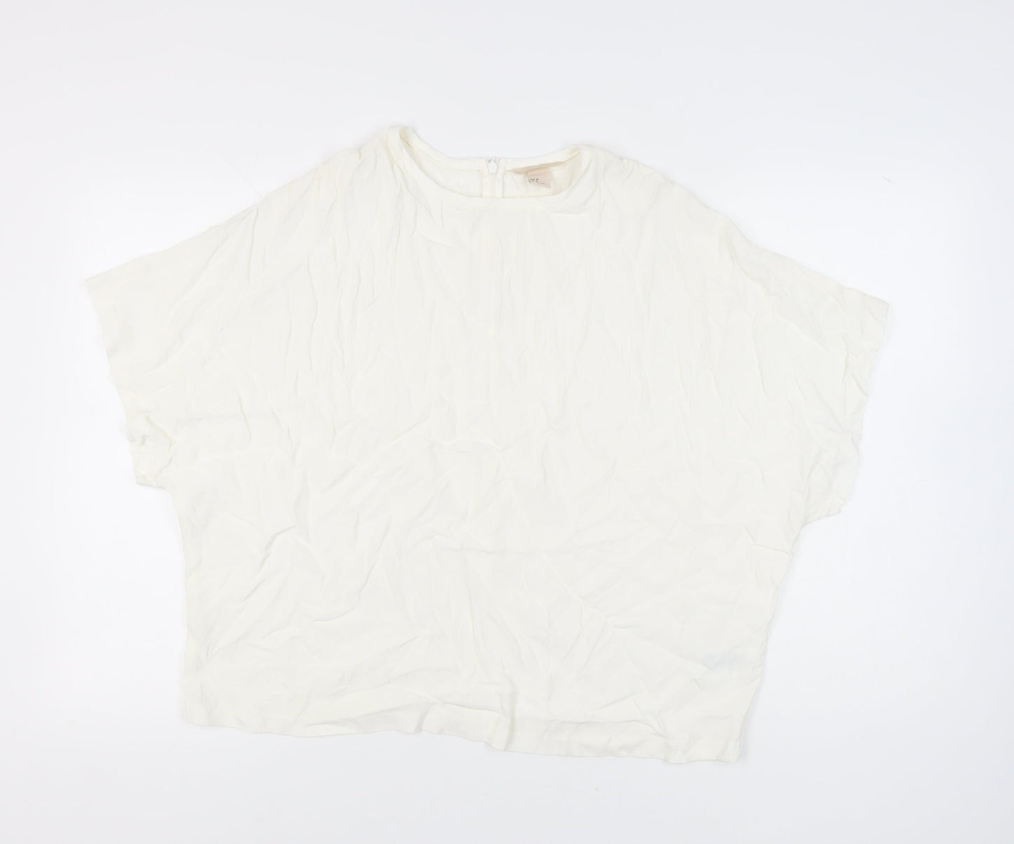 Womens UK Size 10 H&M White Basic Blouse
