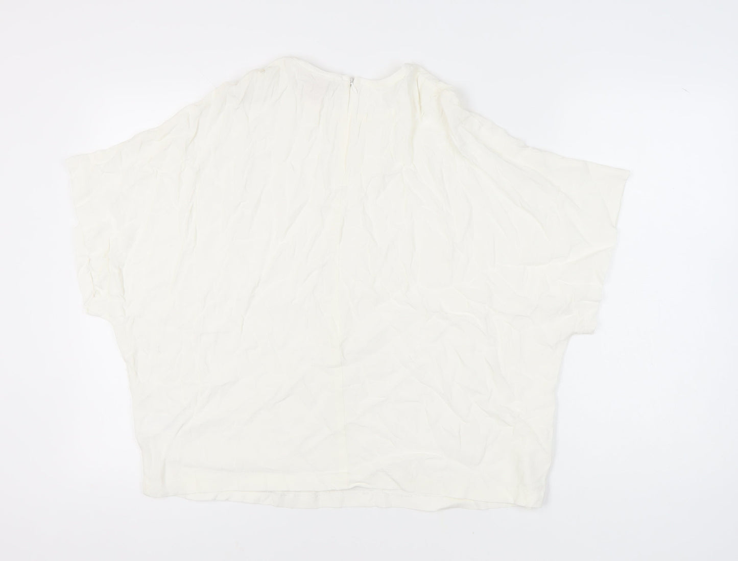 Womens UK Size 10 H&M White Basic Blouse