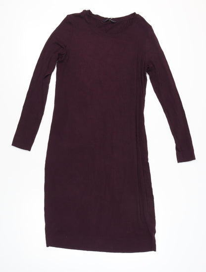 Marks and Spencer Women Purple Long Sleeve Dress