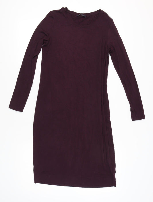 Marks and Spencer Women Purple Long Sleeve Dress