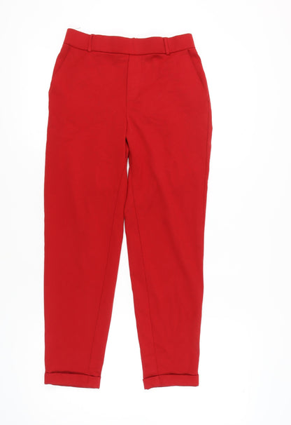 Womens UK Size S VERO MODA Regular Fit  Red Trousers