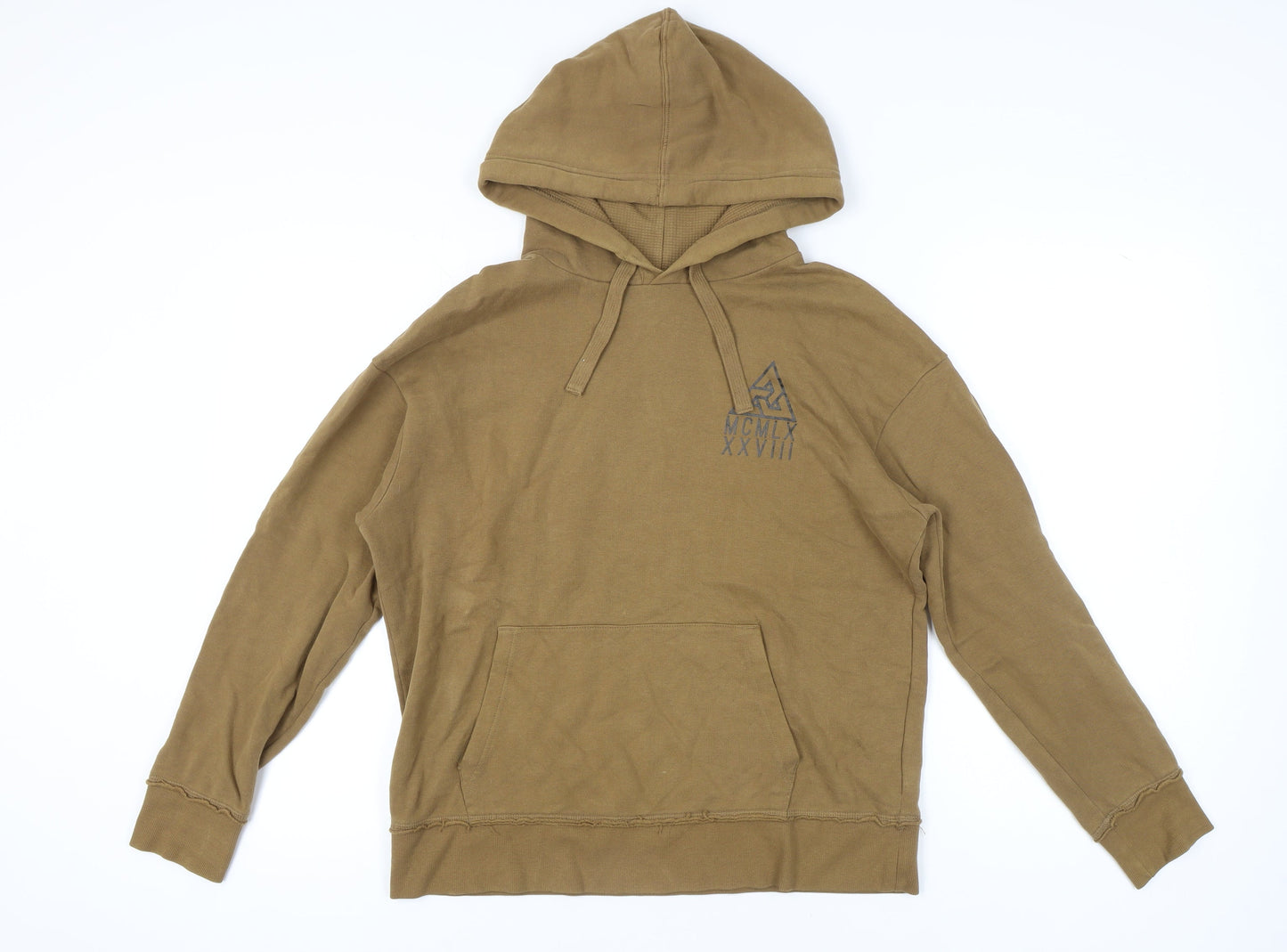 Mens UK Size S River Island Brown Pullover Hoodie