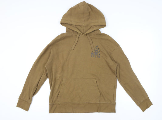 Mens UK Size S River Island Brown Pullover Hoodie