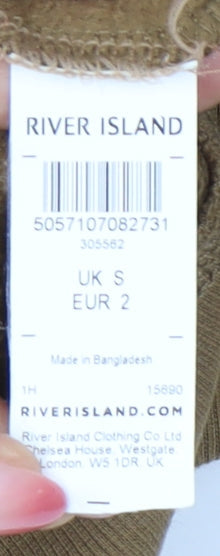 Mens UK Size S River Island Brown Pullover Hoodie