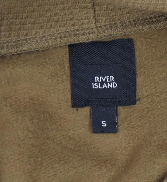 Mens UK Size S River Island Brown Pullover Hoodie