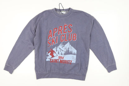 Hoxton Chic Men's Blue Ski Sweatshirt, Size S, Pullover